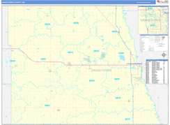 Grand Forks County, ND Digital Map Basic Style